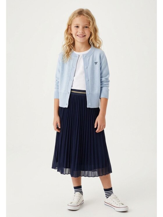 minoti minoti Spódnica plisowana 32SKIRT151 Granatowy Regular Fit