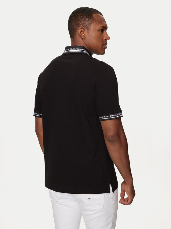 Versace Jeans Couture Versace Jeans Couture Polo 76GAGT09 Czarny Regular Fit