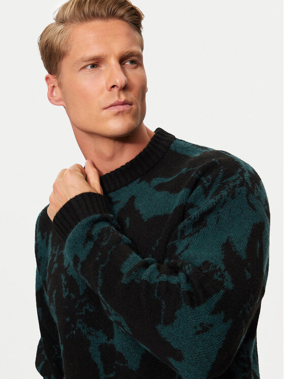 Jack & Jones Jack & Jones Svetr Rollie 12215468 Zelená Relaxed Fit