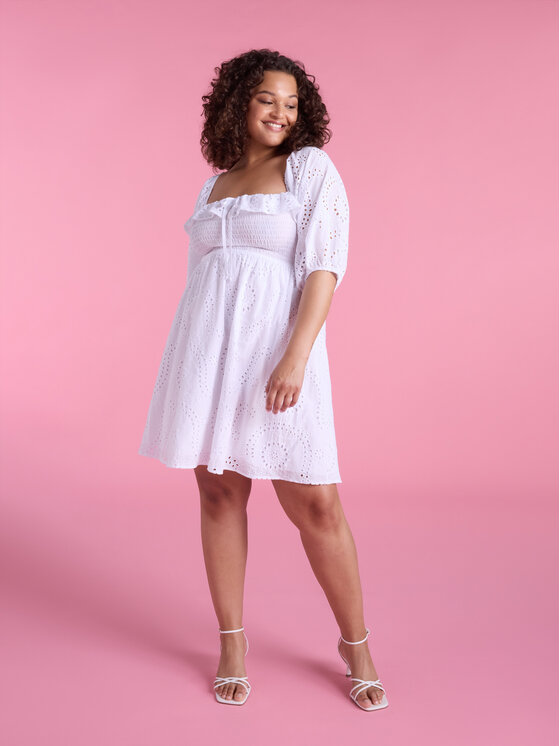 Fiorella Rubino Fiorella Rubino Sukienka codzienna 7464L001145N011 Biały A-Line Fit