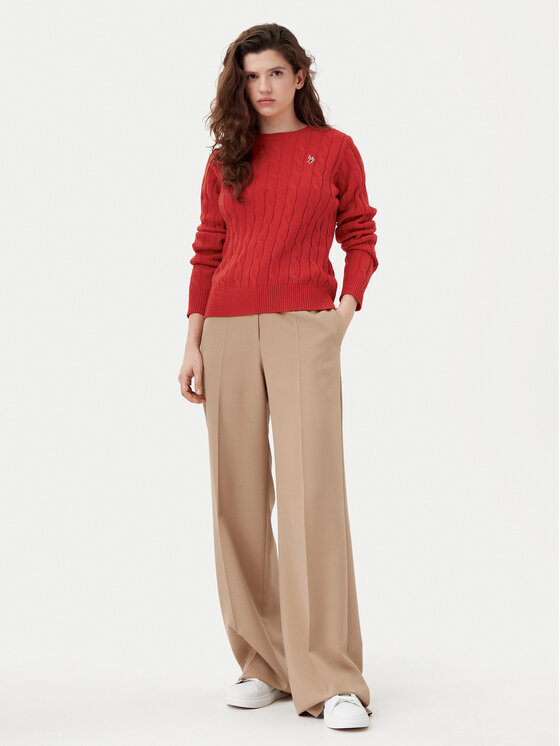 U.S. Polo Assn. U.S. Polo Assn. Sweter WUP1217 Pomarańczowy Regular Fit