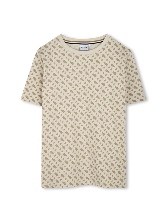 BOSS BOSS T-Shirt J52047 S Béžová Slim Fit