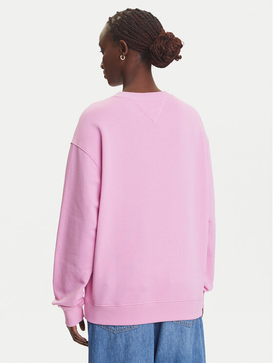 Tommy Jeans Tommy Jeans Majica dugih rukava Gradient Flag DW0DW21396 Ružičasta Relaxed Fit
