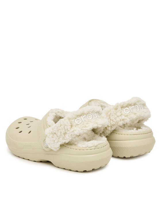 Crocs Crocs Papucs Classic Fleece Lined Clog Quartz 211396 Bézs
