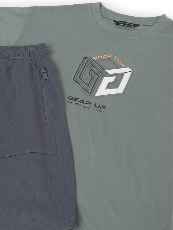 Mayoral Mayoral Комплект тишърт и панталонки 6690 Цветен Regular Fit