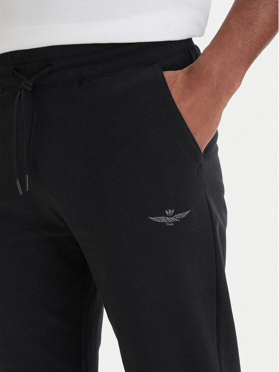 Aeronautica Militare Aeronautica Militare Spodnji del trenirke 261PF0872UF00459 Črna Regular Fit