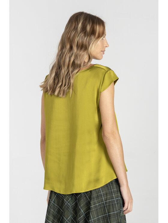 Deni Cler Milano Deni Cler Milano Top W-DC-0052-E5-A9-41-1 Zielony Regular Fit