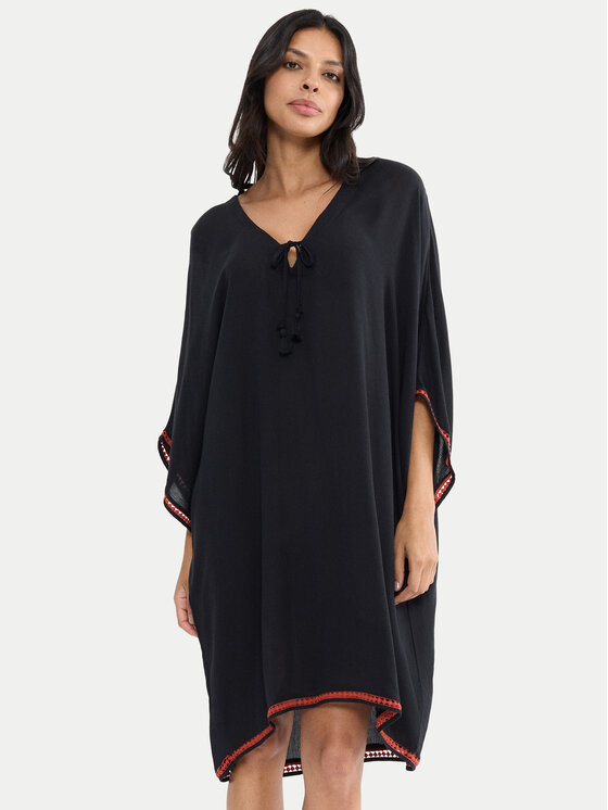 Triumph Triumph Pludmales kleita Beach MyWear 10226474 Melns Relaxed Fit