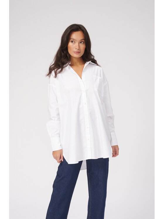 TeeShoppen TeeShoppen Koszula Koszulka Oversized Biały Oversize