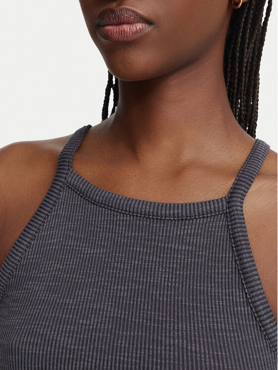 Roxy Roxy Marškinėliai As I Am ERJKT04278 Tamsiai pilka Slim Fit