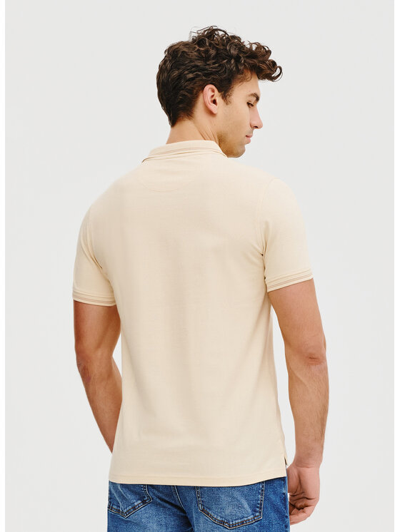 Pako Lorente Pako Lorente Polo P25SF-TX-004 Beżowy Classic Fit