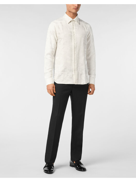PHILIPP PLEIN PHILIPP PLEIN Košile 23459 Bílá Fitted Fit