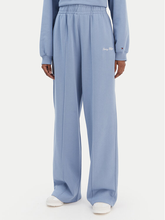 Tommy Hilfiger Tommy Hilfiger Dressipüksid Script WW0WW48784 Sinine Relaxed Fit