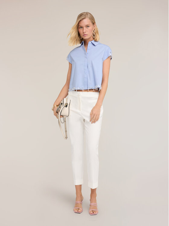 Motivi Motivi Camicia 5027Q000932N004 Turchese Boxy Fit