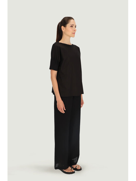 Deni Cler Milano Deni Cler Milano Bluza T-DC-W202-E2-10-90-1 Czarny Oversize