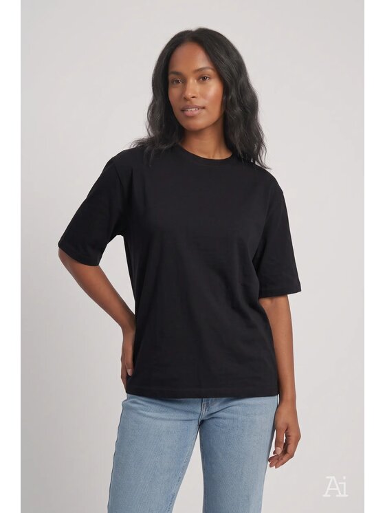 Cross Jeans Cross Jeans T-Shirt 56275-020 Czarny Oversize