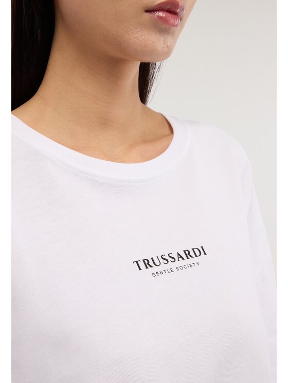 Trussardi Trussardi T-Shirt G0396000268N001 Biały Regular Fit