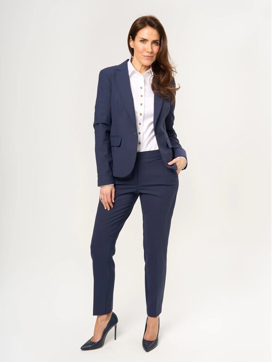 Willsoor Willsoor Marynarka 68247 Granatowy Slim Fit