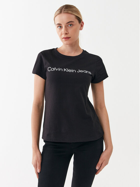 Calvin Klein Jeans Calvin Klein Jeans Marškinėliai J20J220253 Juoda Slim Fit