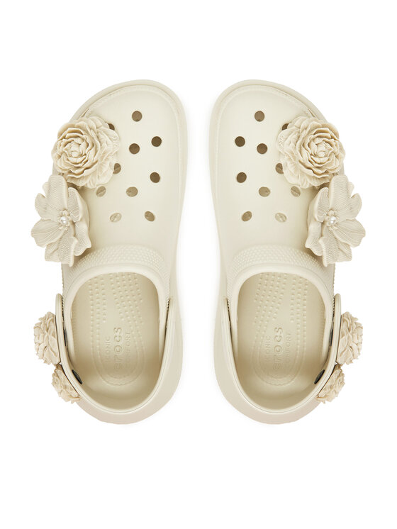 Crocs Crocs Klapki Crush Bouquet Clog 211448 Beżowy