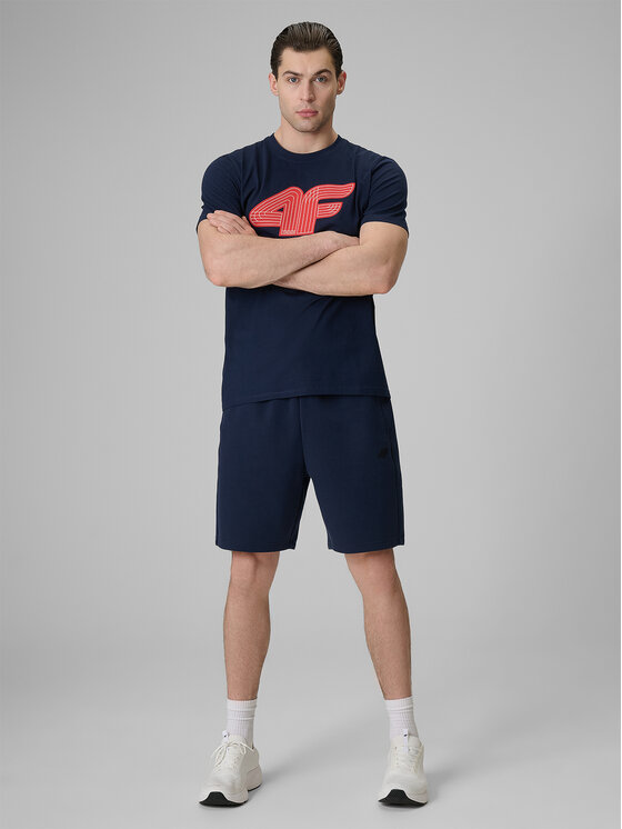 4F 4F Szorty sportowe COMMERCIAL 3 Granatowy Regular Fit