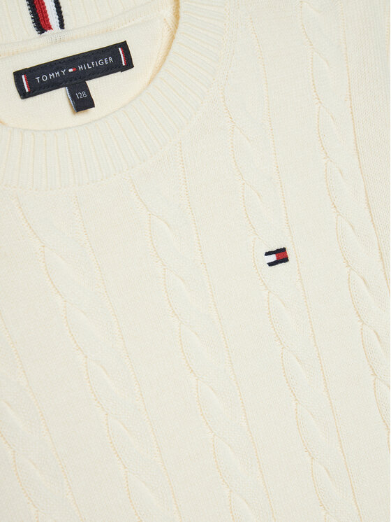 Tommy Hilfiger Tommy Hilfiger Džemper KB0KB09348 Écru Regular Fit