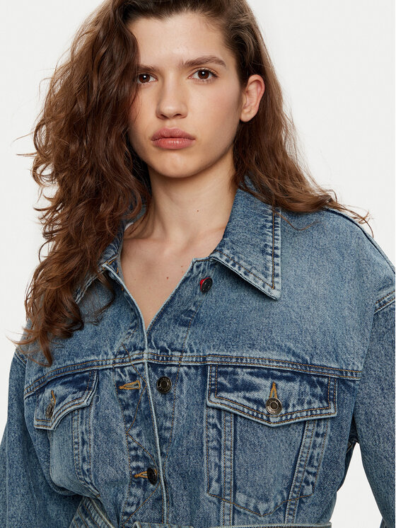 HUGO HUGO Farmer kabát Icon 50530298 Kék Relaxed Fit