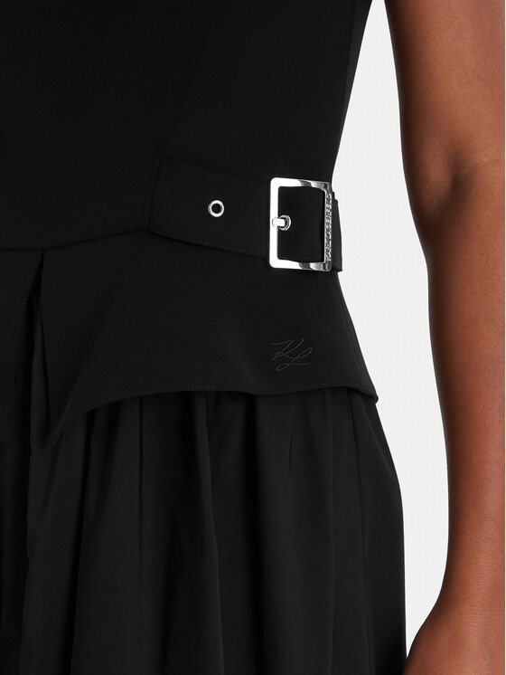 KARL LAGERFELD KARL LAGERFELD Φόρεμα καθημερινό B1W13023 Μαύρο Regular Fit