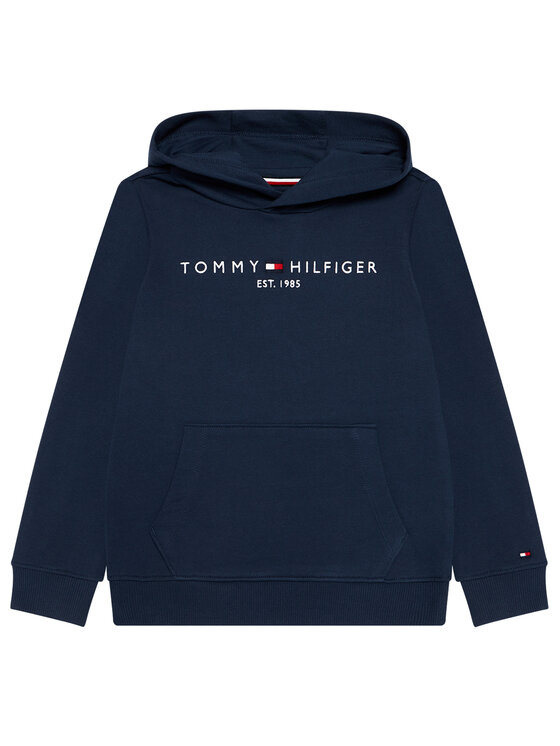 Tommy Hilfiger Džemperis ar kapuci Essential Hoodie KS0KS00213 Tumši zils Regular Fit