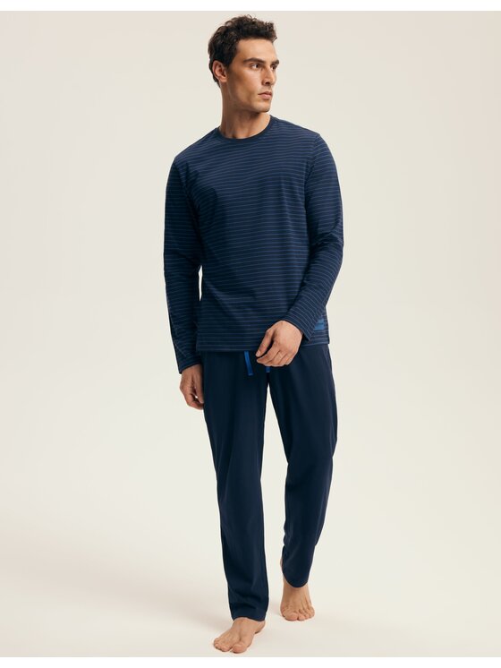 Henderson Henderson Piżama 43455 Granatowy Regular Fit