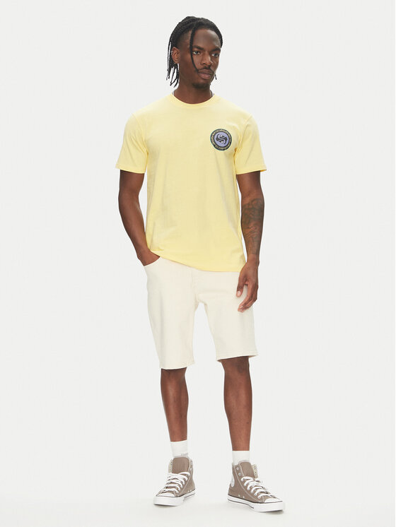 Quiksilver Quiksilver Тишърт Circle Back Ss EQYZT08054 Жълт Regular Fit