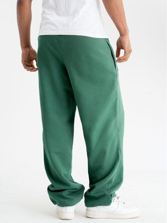 Jigga Wear Jigga Wear Spodnie dresowe Szerokie luźne sznurki korona 130169 Zielony Baggy Fit