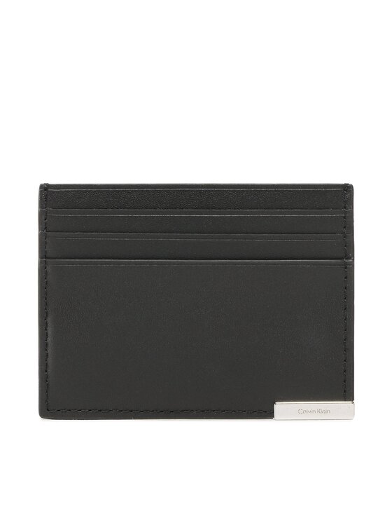 Calvin Klein Calvin Klein Kreditinių kortelių dėklas Modern Plaque Cardholder 6cc K50K509987 Juoda