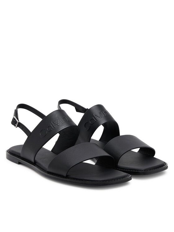 Calvin Klein Calvin Klein Sandale Flat Sandal - He HW0HW02377 Crna