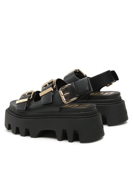 Buffalo Damen Sandalette MONROE 2 - Schwarz Mit Stiletto Absatz