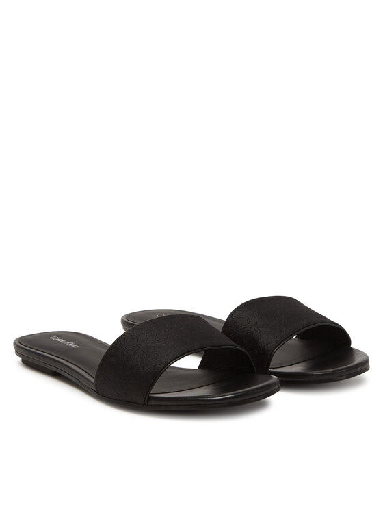 Calvin Klein Calvin Klein Şlapi Flat Slide Jacq HW0HW02389 Negru