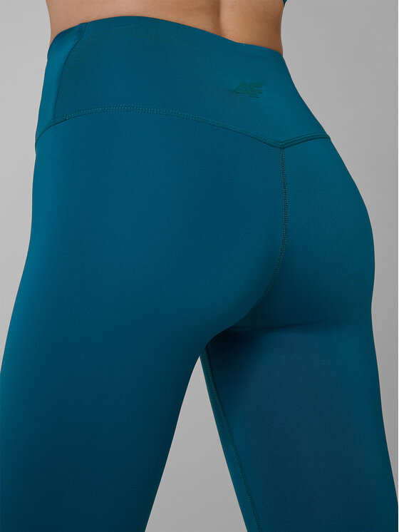 4F 4F Legginsy MULTI ACTIVE Turkusowy Slim Fit