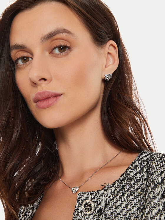 Guess Guess Naušnice JUBE04 504JW Stříbrná