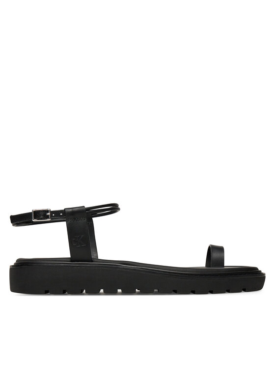 Sandale Calvin Klein Jeans Rope Toe Post Sandal Lth Mg YW0YW01893 Negru