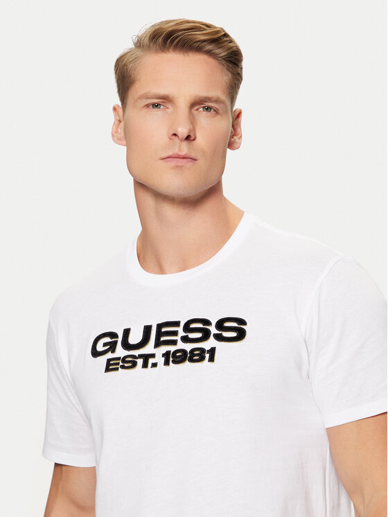 Guess Guess Tricou M5RI50 K9RM1 Alb Regular Fit