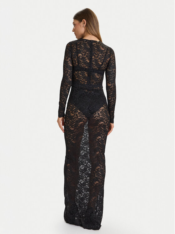 Guess Guess Vakarinė suknelė O5BK01 K1820 Juoda Slim Fit