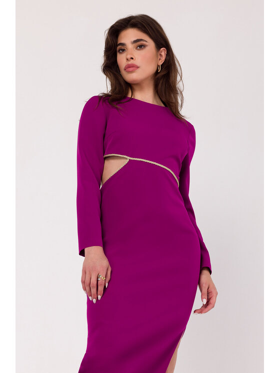 Makover Makover Sukienka codzienna K180 Różowy Modern Fit