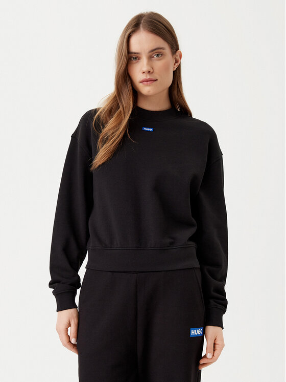 HUGO HUGO Світшот Delessa 50534344 Чорний Regular Fit