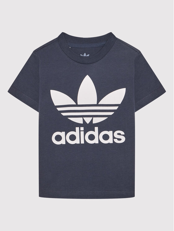 adidas T-shirt Trefoil HE2190 Bleu marine Regular Fit | Modivo.fr