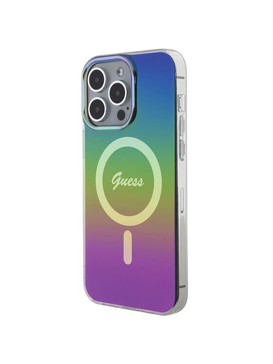 Guess Guess Etui na telefon IML Iridescent MagSafe Kolorowy
