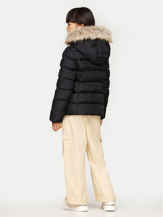 Tommy Hilfiger Tommy Hilfiger Μπουφάν πουπουλένιο Essential KG0KG07399 M Μαύρο Regular Fit