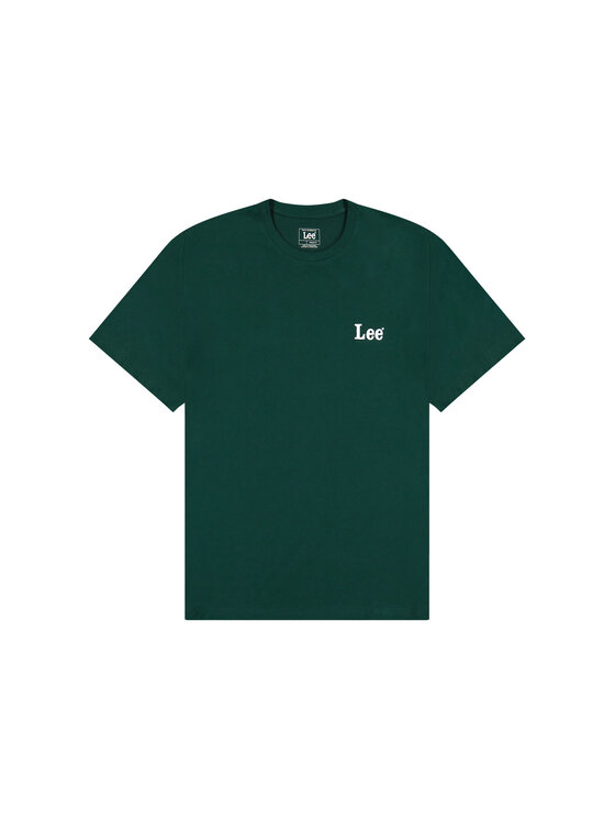 Lee Lee T-shirt SS SMALL LOGO TEE Verde Regular Fit