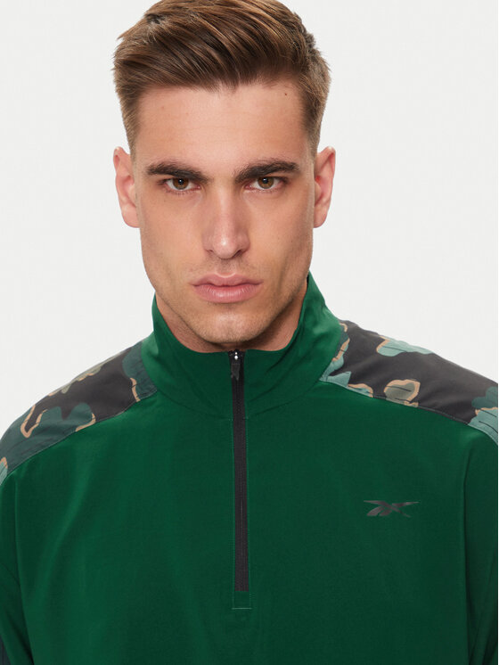 Felpa zip reebok verde outlet