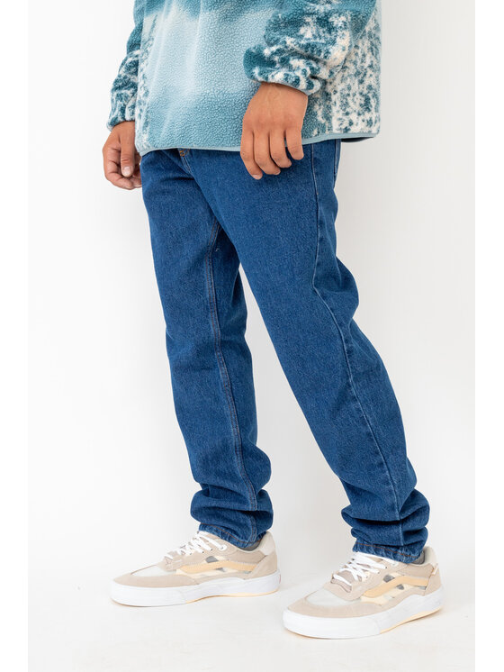 Kamuflage Kamuflage Jeansy Mid-Slim Niebieski Baggy Fit