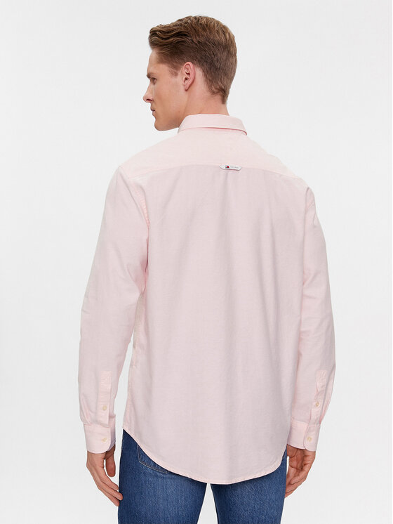 Tommy Jeans Tommy Jeans Marškiniai Oxford DM0DM18335 Rožinė Regular Fit